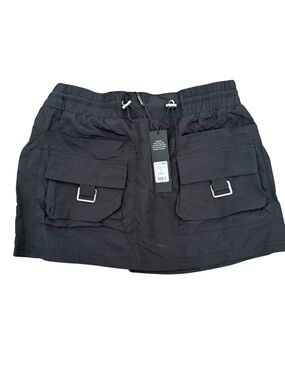 Black Cargo Skirt